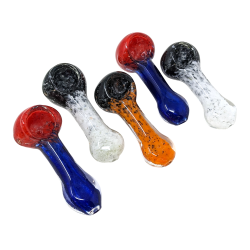 3.5" 2 Tone Frit Art Candy Hand Pipe (Pack of 5) - [ZD123]
